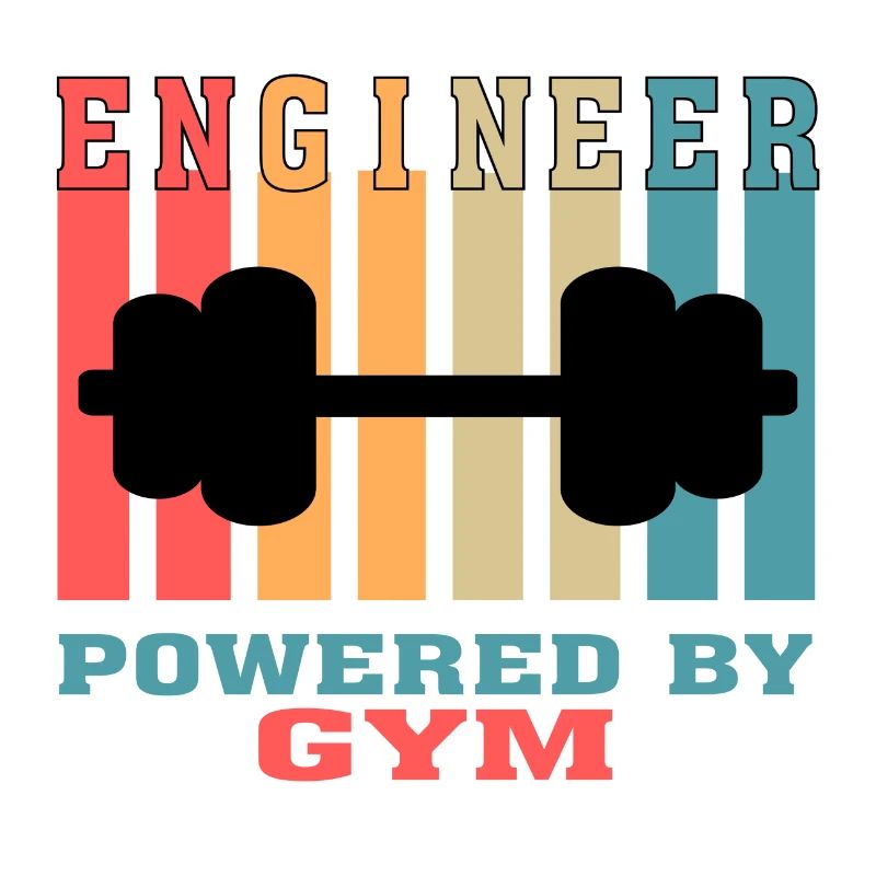 Funny Engineer Powered by Gym Tshirt for Engineers