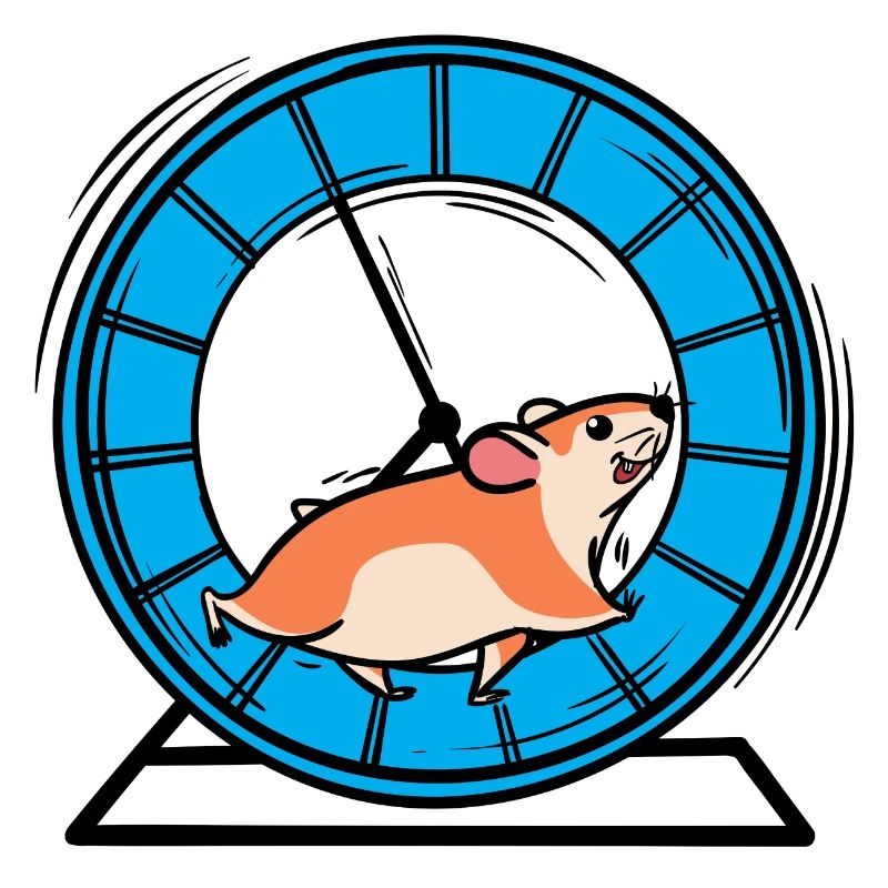 Hamster roue en cours d'exécution sprint jogging entraînement drôle