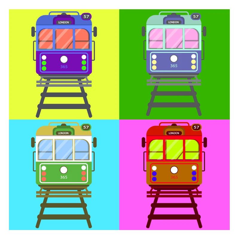 Tramway, pop art tram