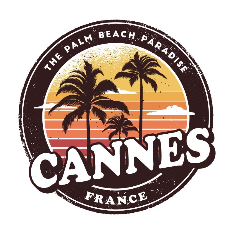 Cannes Frankreich Vintage Beach Design / Geschenk