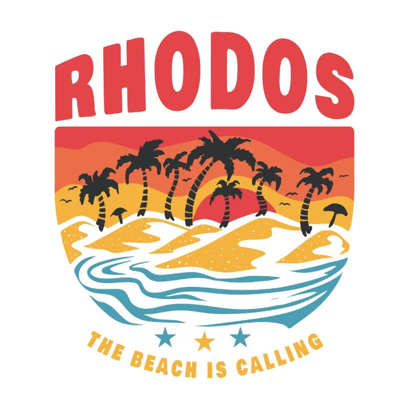 Conception de plage Rhodes Grèce