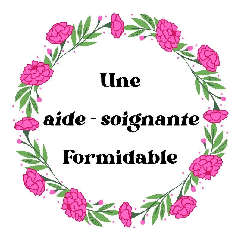 Une aide soignante formidable - couronne de fleurs