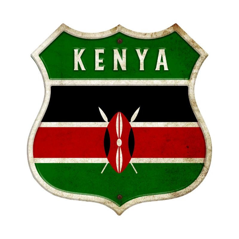 Drapeau armoiries du Kenya