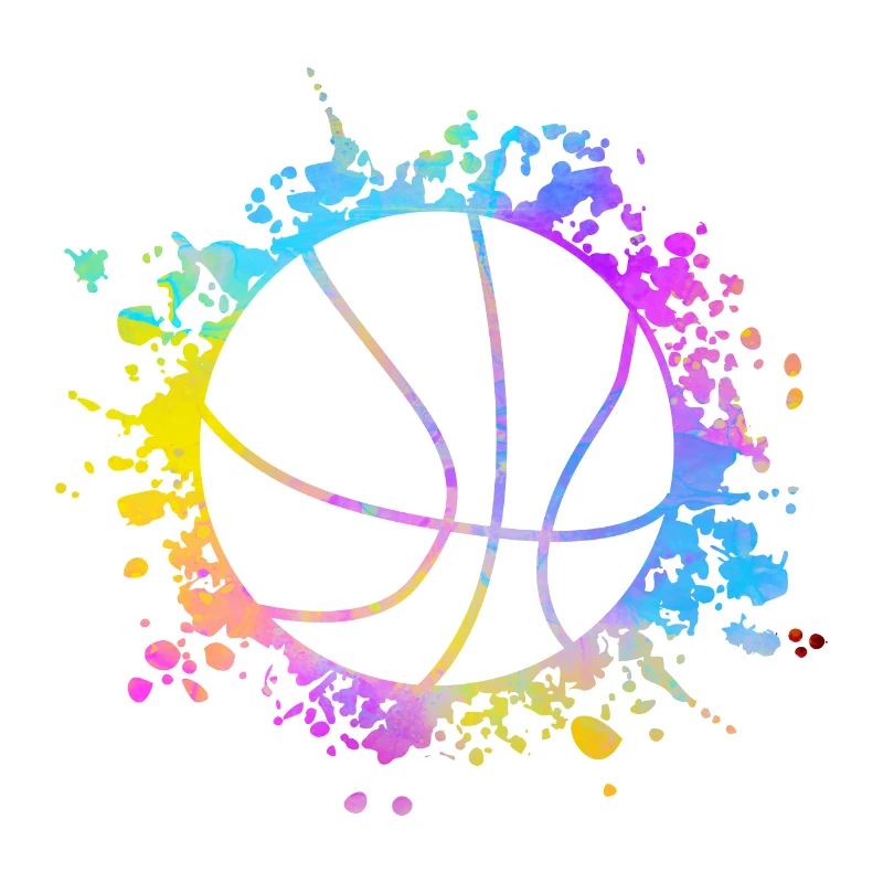 Éclaboussures de peinture de basket-ball