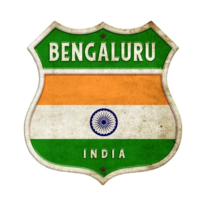 Bengaluru Inde Armoiries Drapeaux Design