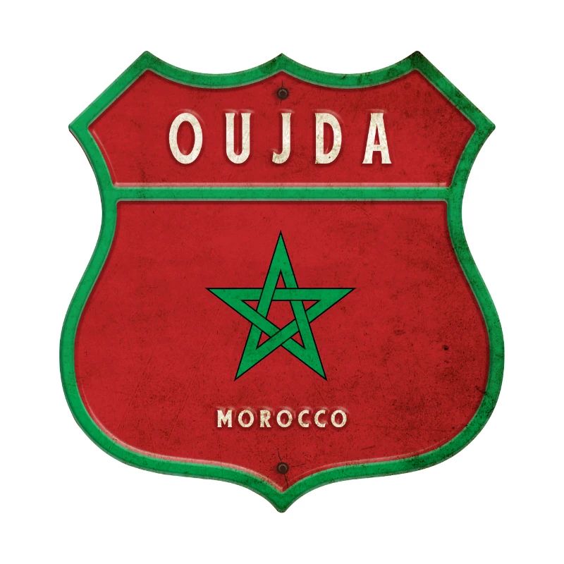 Oujda Maroc Armoiries Drapeaux Design