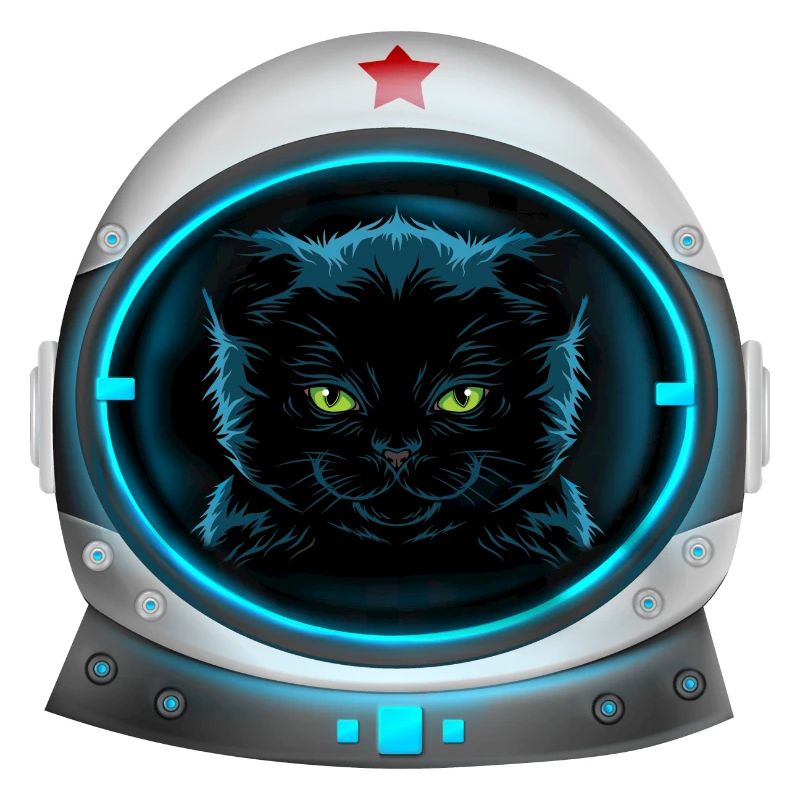 astronaute chat de l’espace en colère