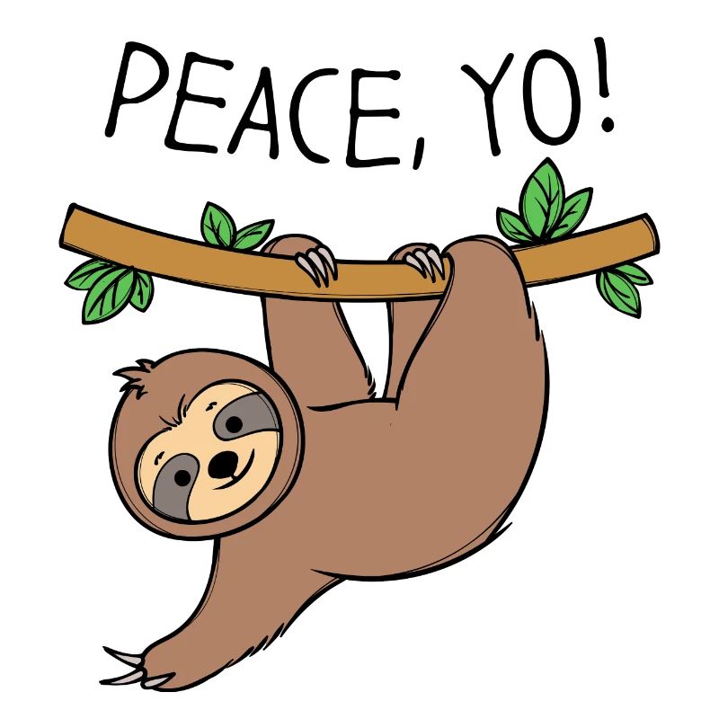 Sloth Cool Statement Hammock Jungle Animal