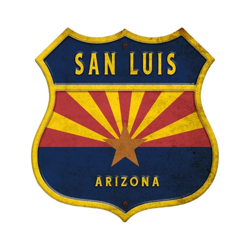 Design du blason du drapeau de San Luis Arizona