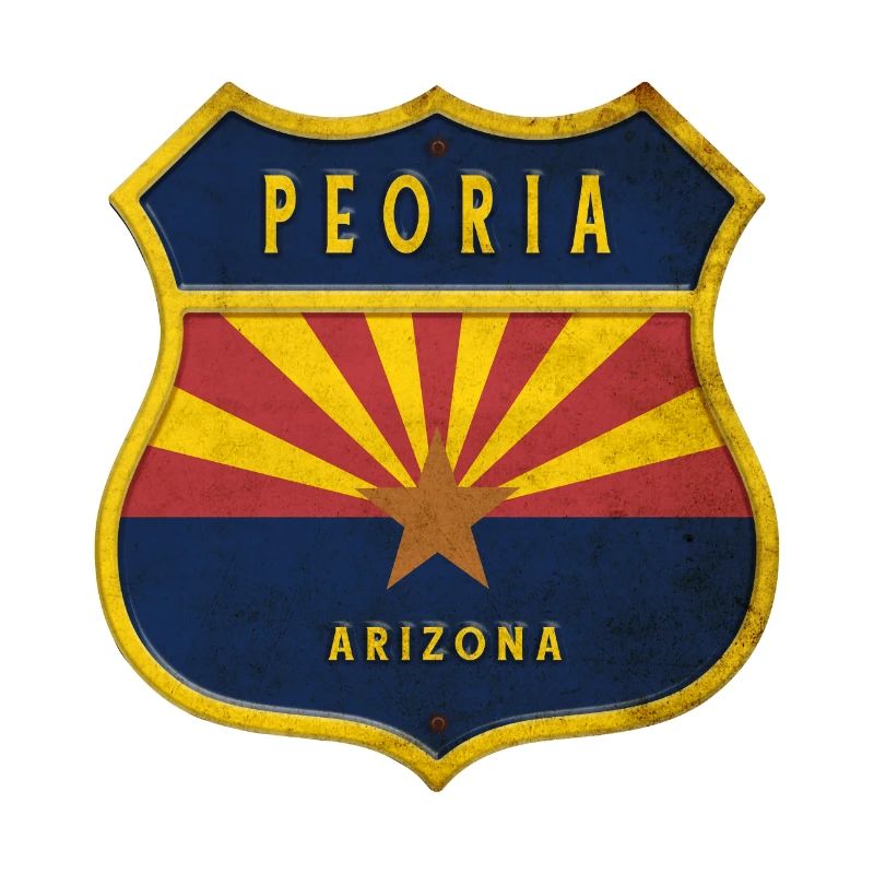 Design du blason du drapeau de Peoria Arizona