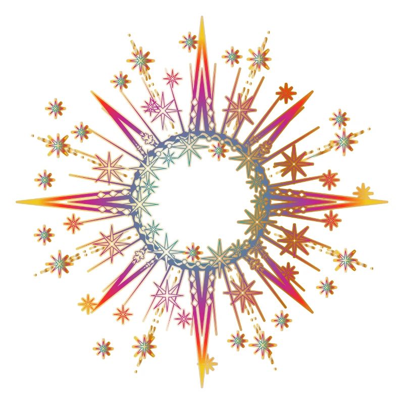 sparkling and shining star as a frame
