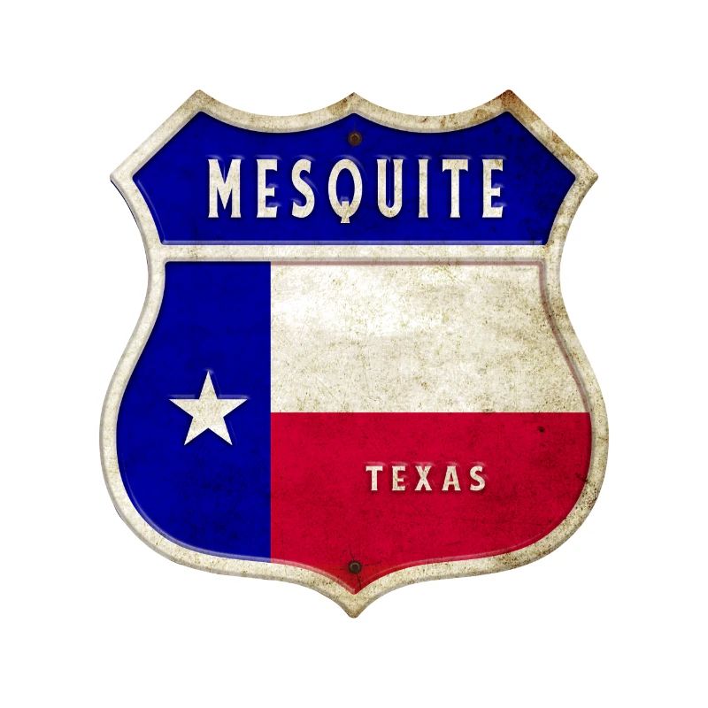 Design du drapeau Mesquite Texas Crest