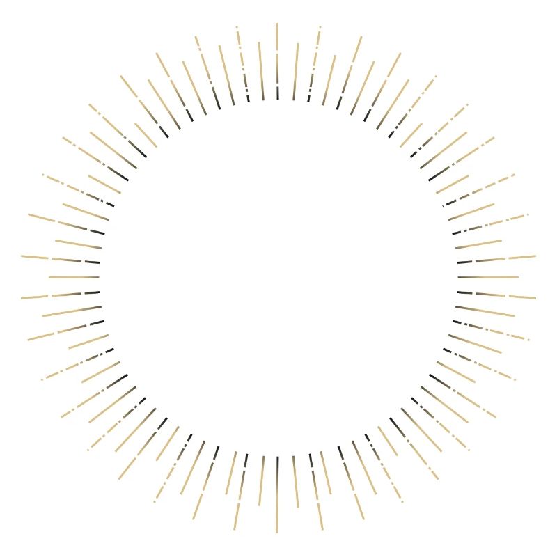 Cadre à rayons de l’anneau solaire doré