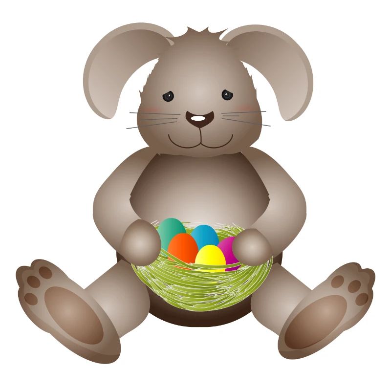 small Easter with Easter nest full of Easter eggs