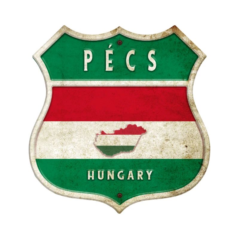 Design du drapeau de Pécs (Hongrie)