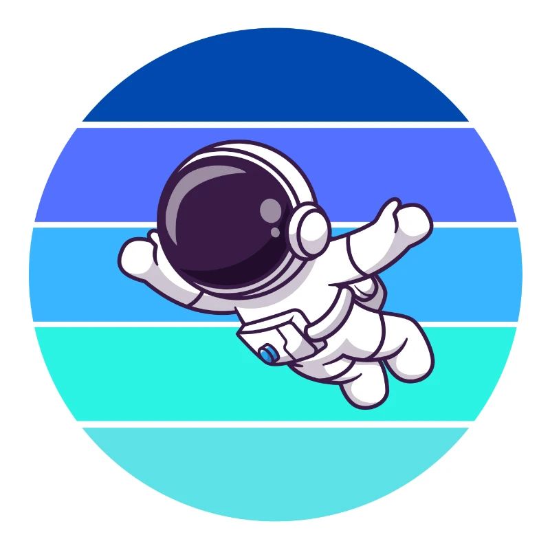 astronaut, rocket, flying