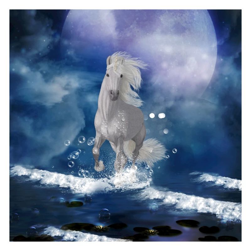 La majesté des loups avec le feu et l’eau