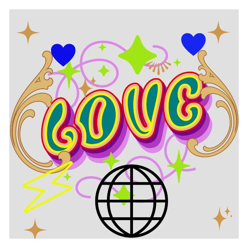 Psychedelic Love & Lightning Design