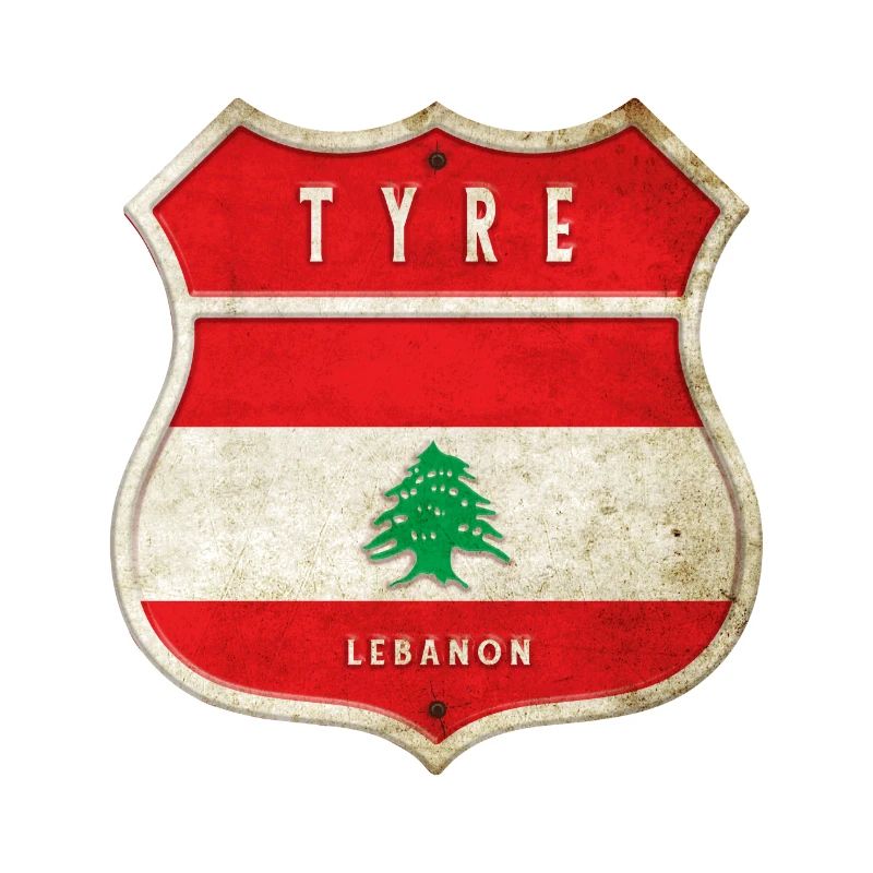 Design du drapeau des armoiries de Tyr, du Liban