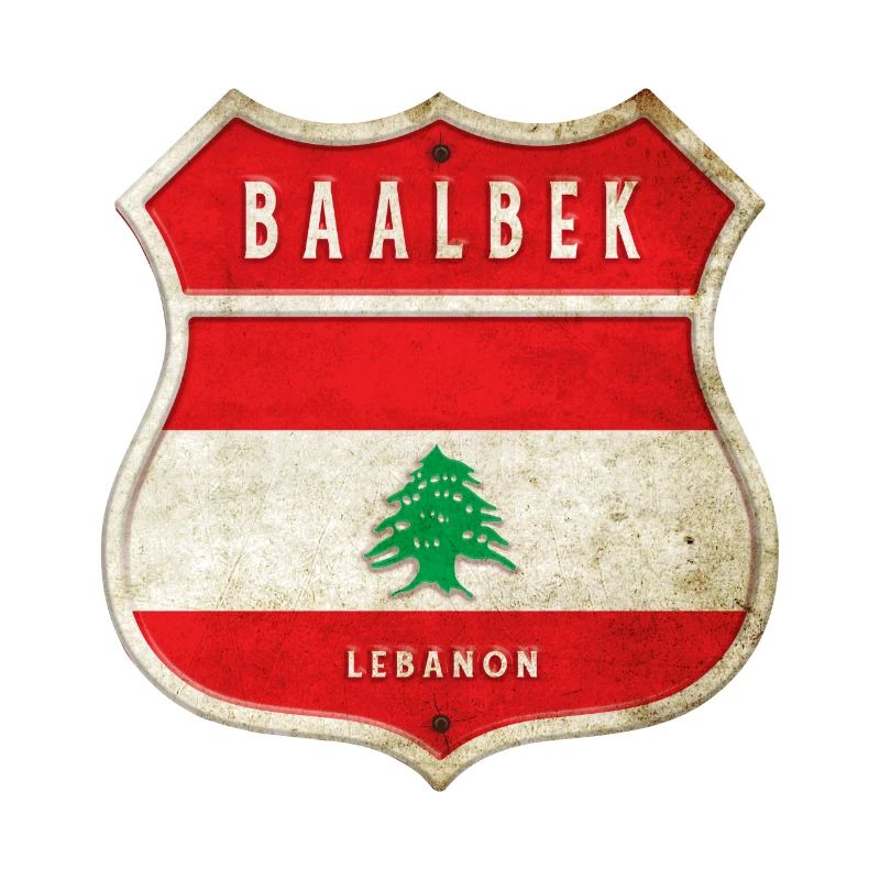 Baalbek Libanon Wappen Flaggen Design