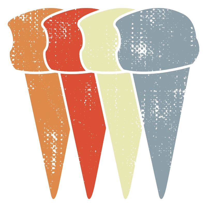 Cornets de crème glacée vintage