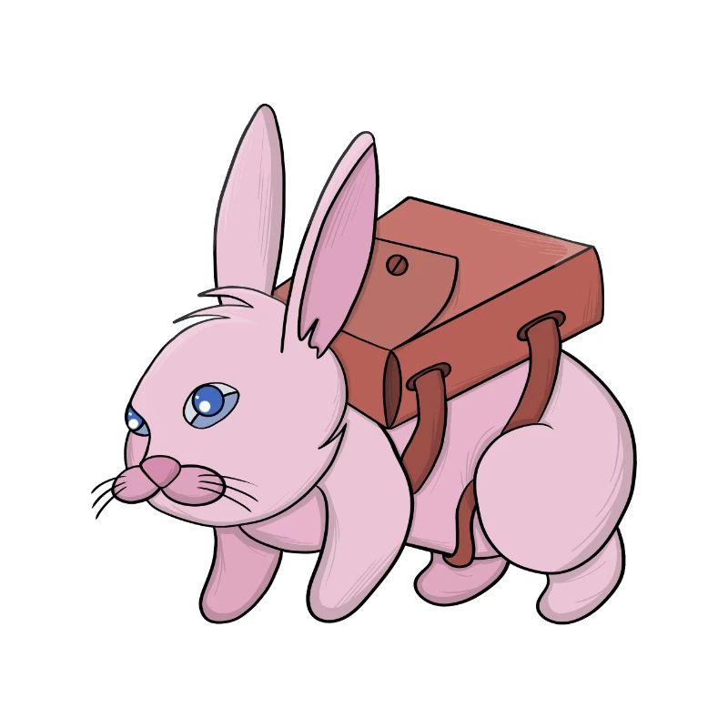 Bunny going to school