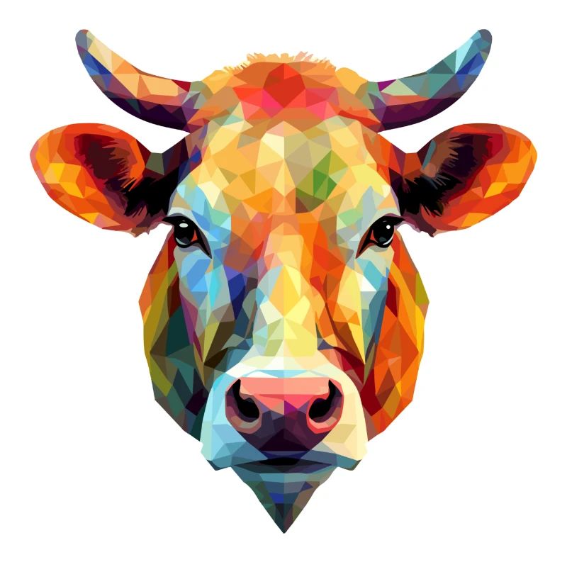 Cow Polygon Calf Cattle Bull Cows
