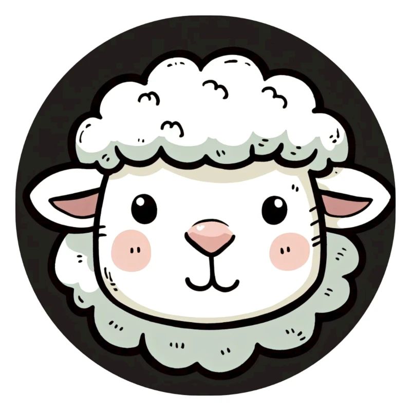 Cute Sheep Head