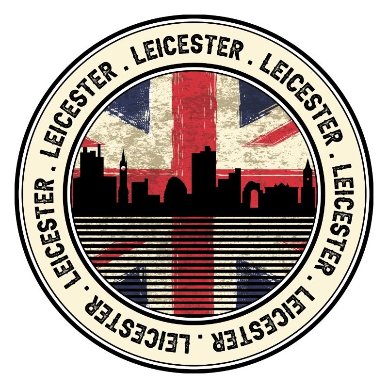 Leicester Skyline Union Jack Roundel