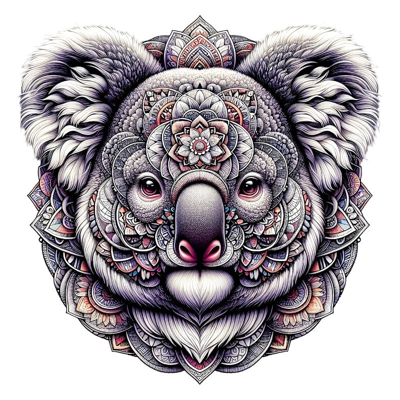 Koala décoré de Mandalas