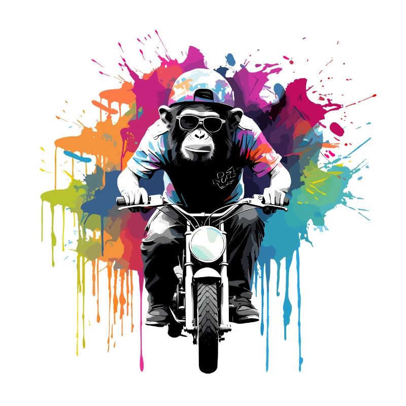 Funny Monkey Monkey Motorcycle Sunglasses Chimpanzee