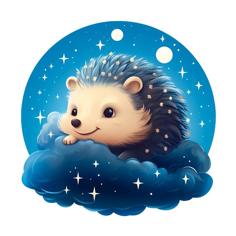 Hérisson mignon la nuit