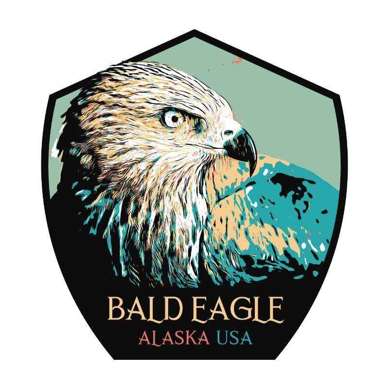Portrait d’aigle à tête blanche d’Alaska