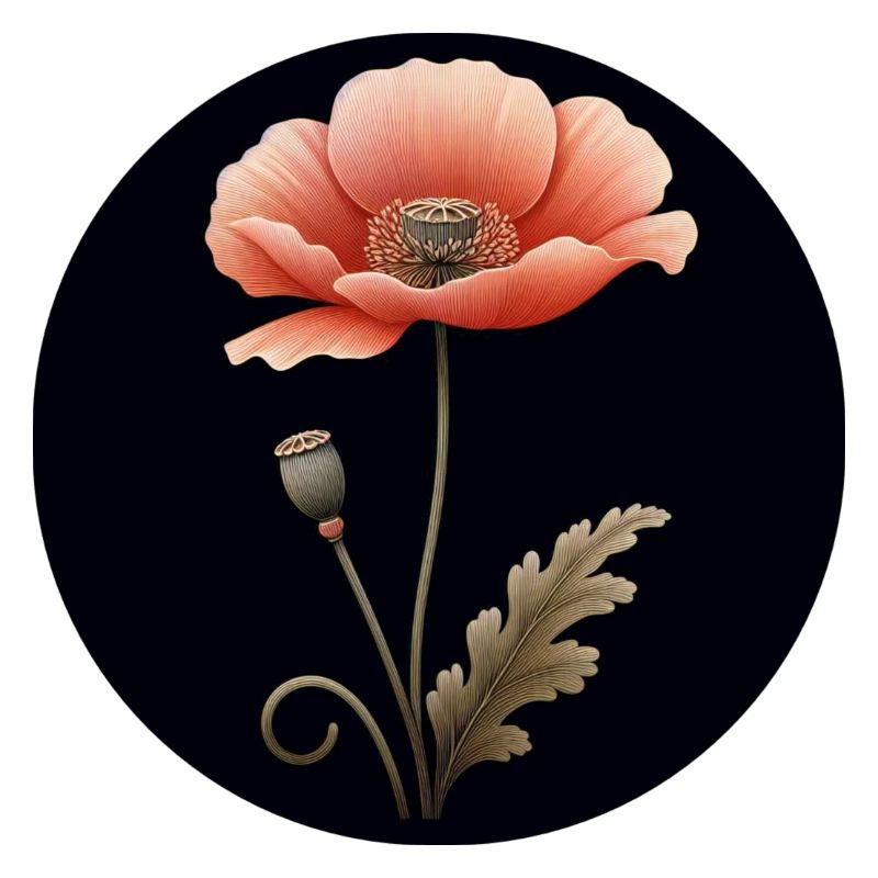 Mohnblume Mohn Blume rot orange