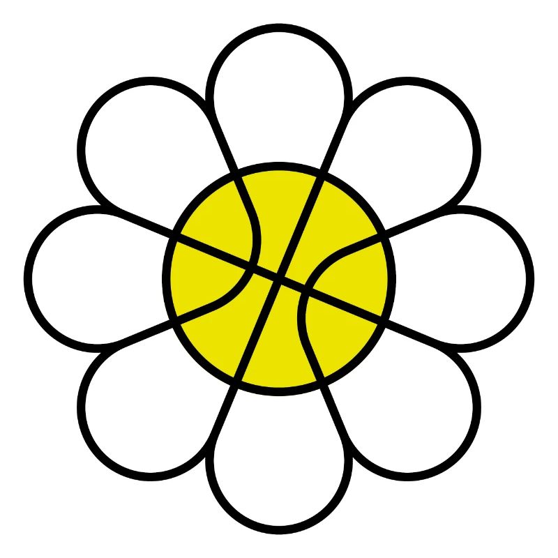 Basketball Gänseblümchen-Blume