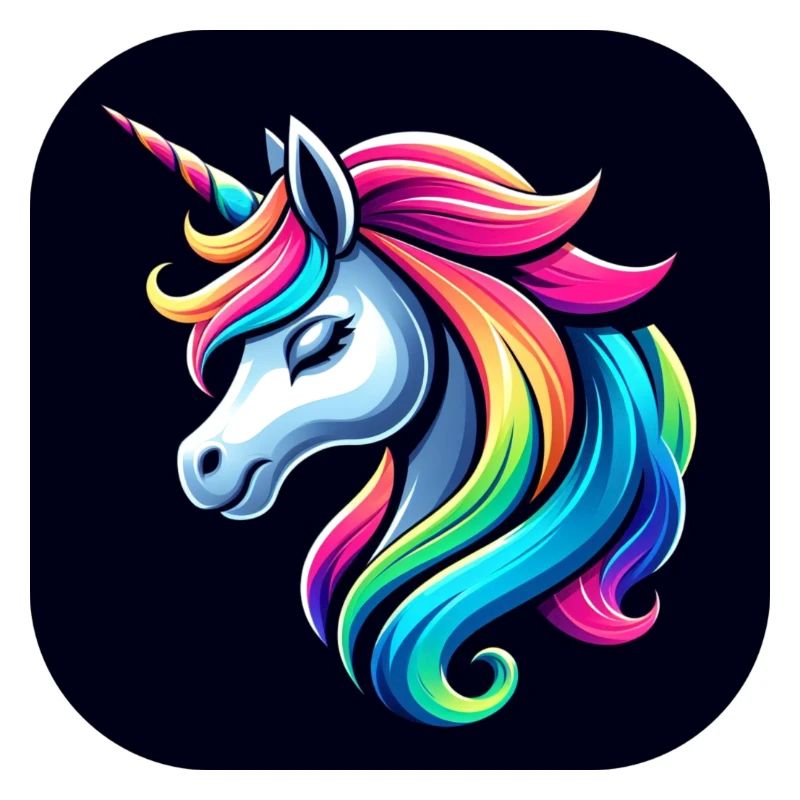Corne de crinière multicolore Licorne