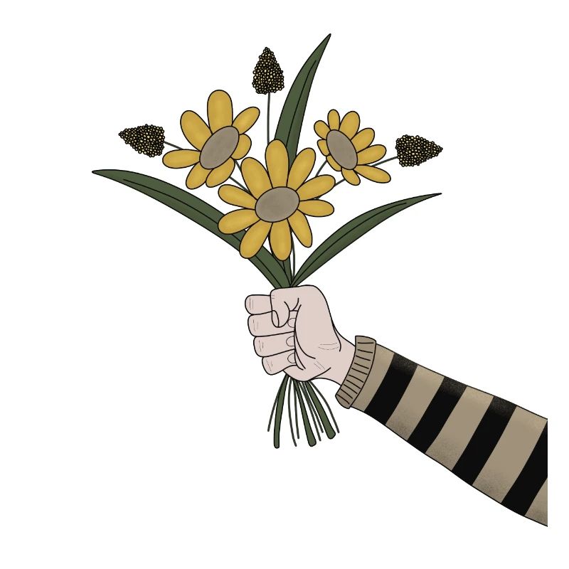 Bouquet de fleurs pour vous - salutation florale de la nature