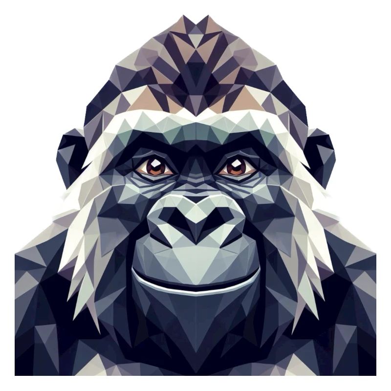 Un singe de style polygonal