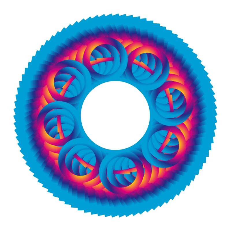 Cercle de pignons coloré