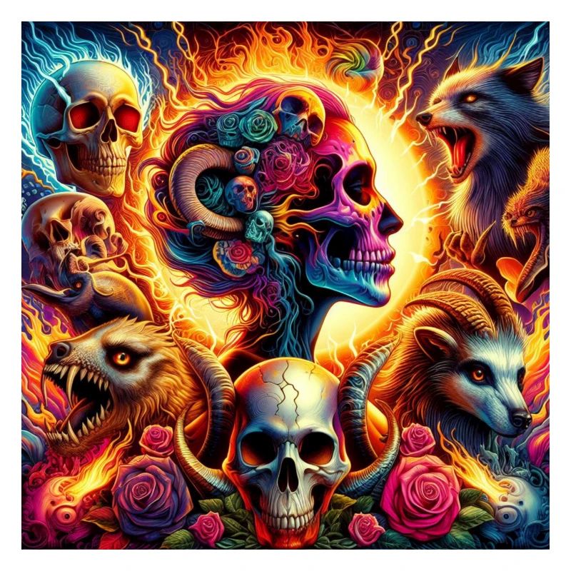 Lebendige Blumenschädel & Chlorole