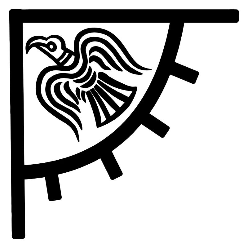 Drapeau Viking Coin Corbeau