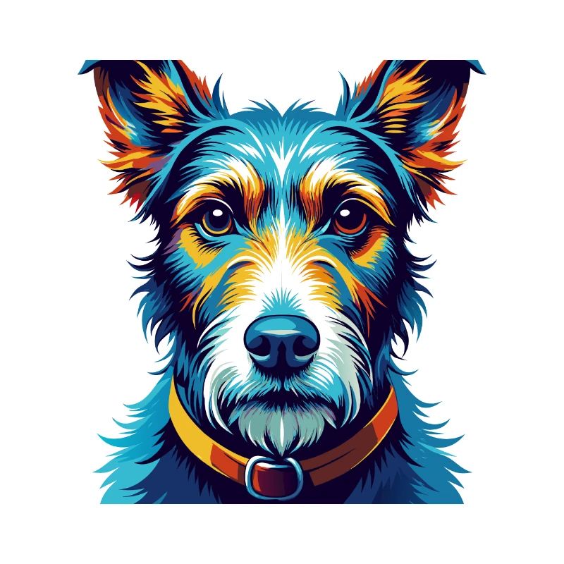 Fox Terrier Smooth Dog Breed Cartoon Kawaii