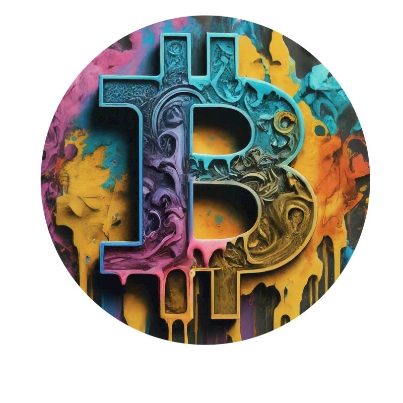 Graffiti sur le bitcoin : coloré et rebelle