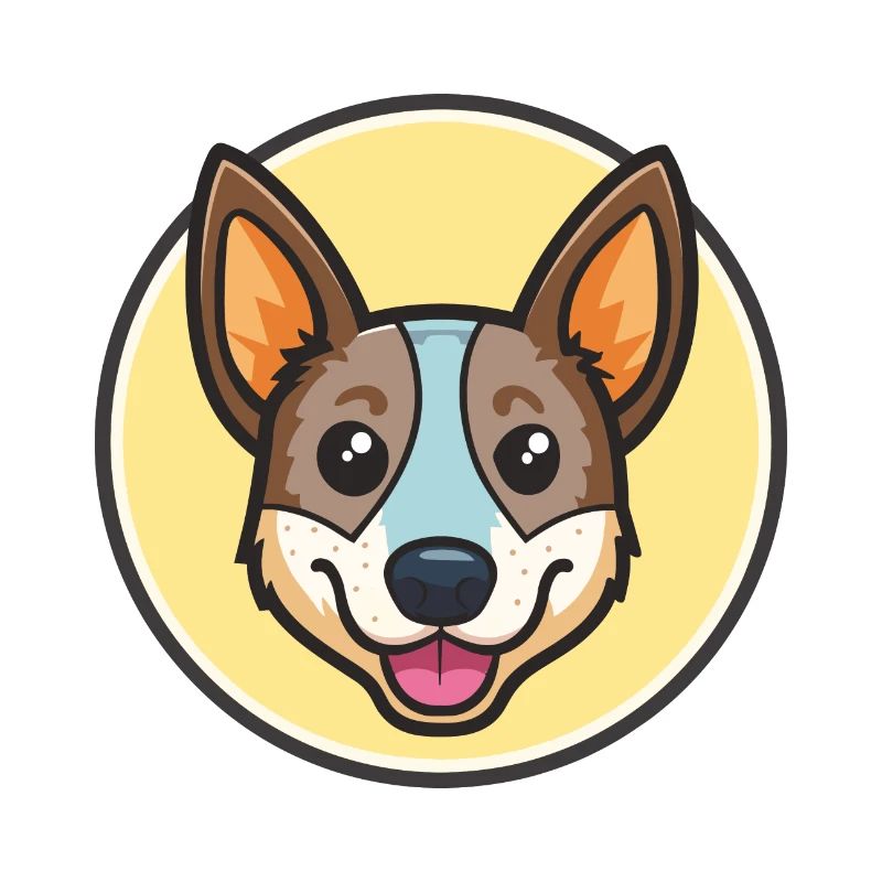 Australian Stumpy Tail Cattle Dog Breed Cartoon