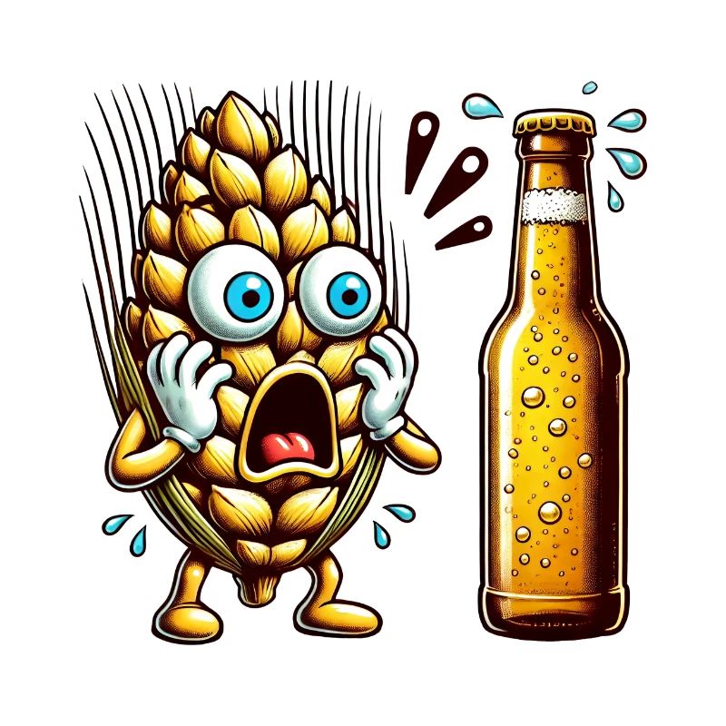 Funny beer hops design