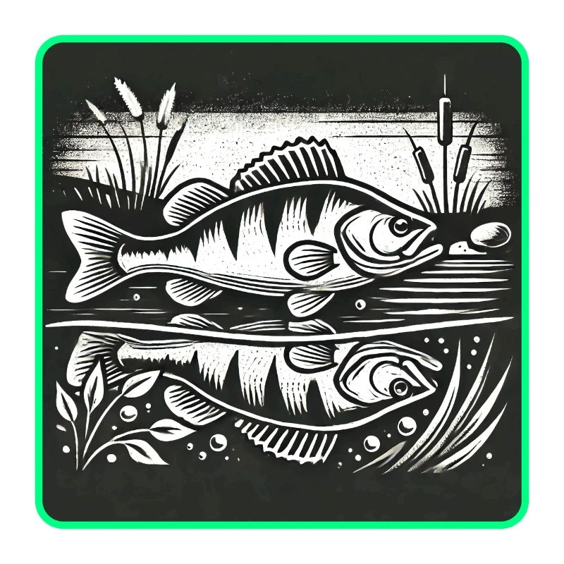 Design de poisson prédateur en forme de perche
