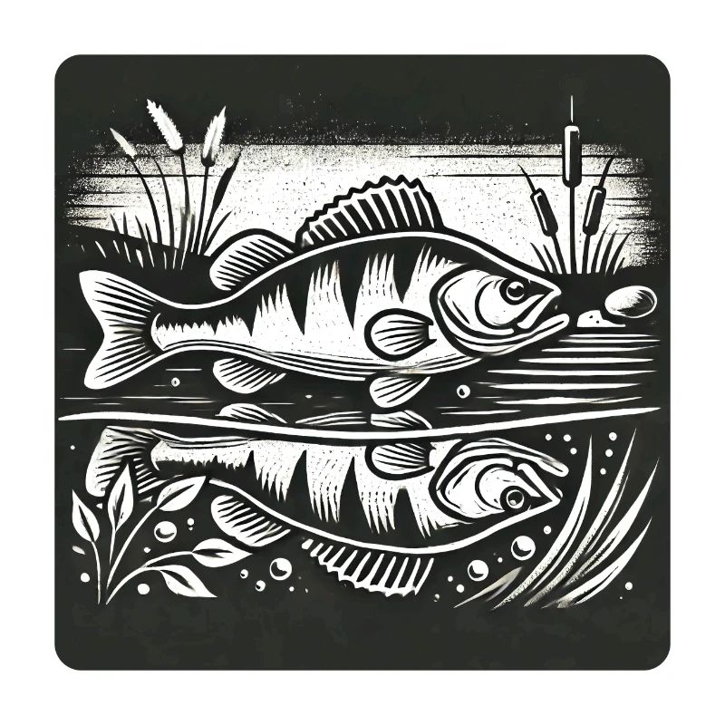 Design de poisson prédateur en forme de perche
