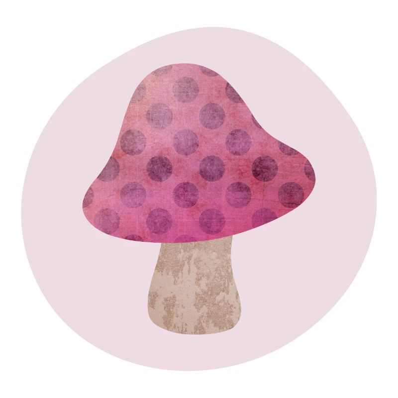 Pilz Kreis Herbst rosa Mädchen Märchen Punkte Wald
