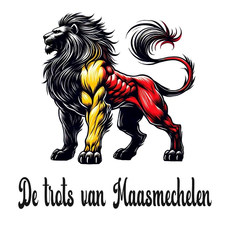 Maasmechelen Löwe Flaggen Design