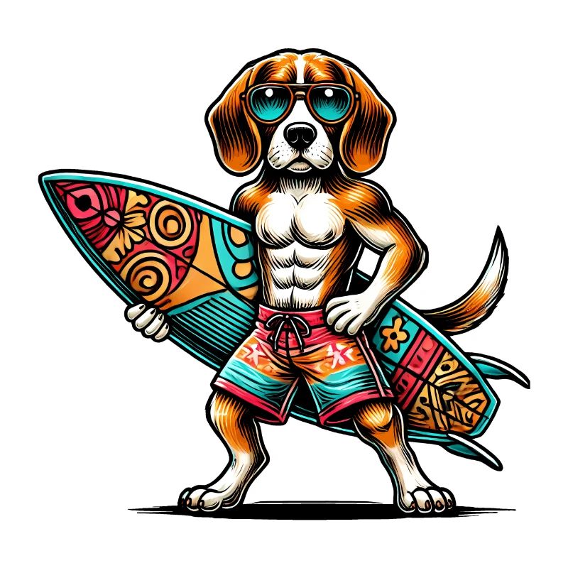 Beagle Surfer